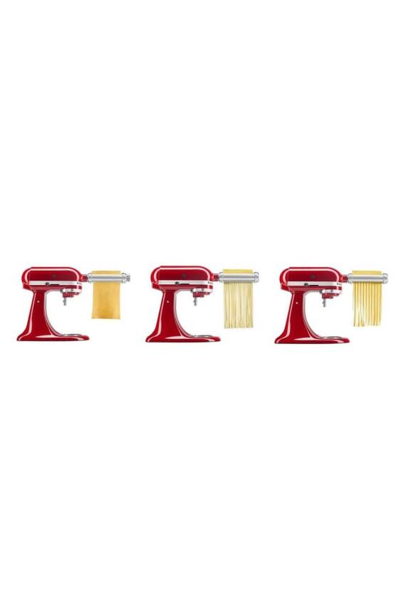 3 Parçalı Hamur Silindiri Ve Makarna Yapma Aparatı - 5ksmpra - 5