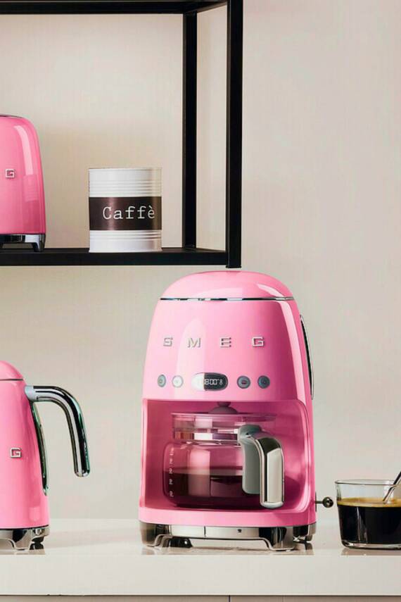 50s Retro Style Pembe Filtre Kahve Makinesi Dcf02pkeu - 6