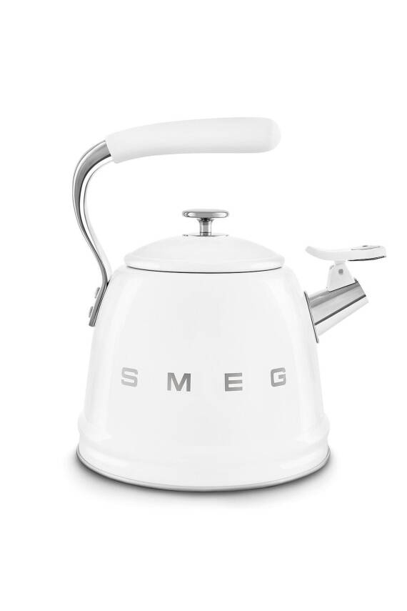50s Style Beyaz Set Üstü Düdüklü Kettle 2.3 Lt - 1
