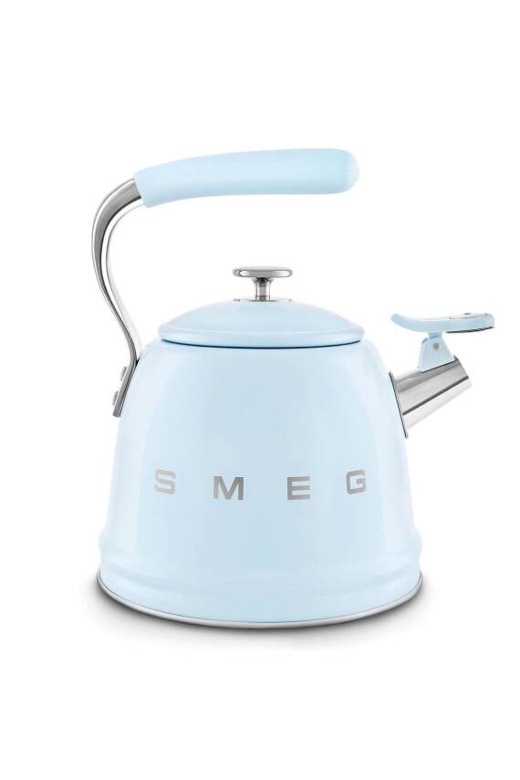 50s Style Pastel Mavi Set Üstü Düdüklü Kettle 2.3 Lt - 1