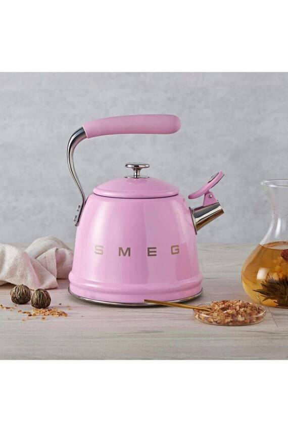 50s Style Pembe Set Üstü Islıklı Kettle 2.3 Lt - 1