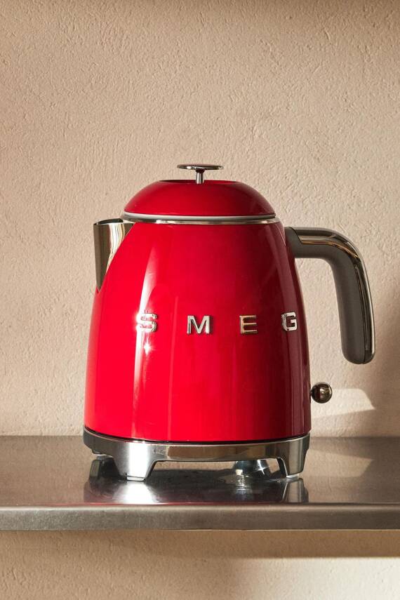 50s Style Retro 0.8 Lt Kırmızı Mini Kettle Klf05rdeu - 1