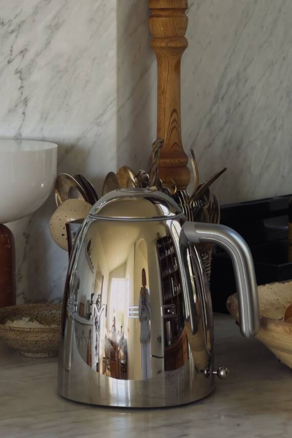 50s Style Retro Çelik Kettle Klf03bleu - 6