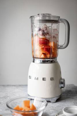 50s Style Retro Krem Smoothie Blender Blf03creu - 1