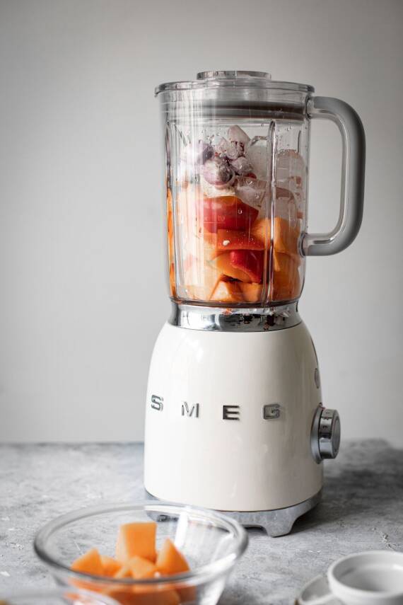 50s Style Retro Krem Smoothie Blender Blf03creu - 1