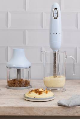 50s Style Retro Mavi El Blender Seti hbf03pbeu - 1