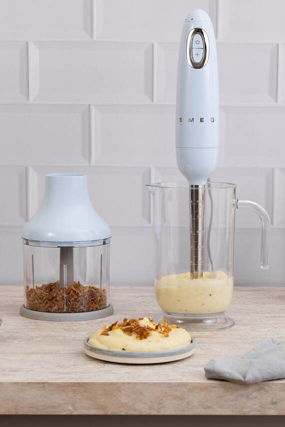 50s Style Retro Mavi El Blender Seti hbf03pbeu - 1