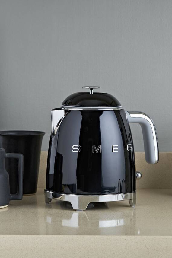 50s Style Retro Mini Kettle Siyah 0,8 lt KLF05BLEU - 1
