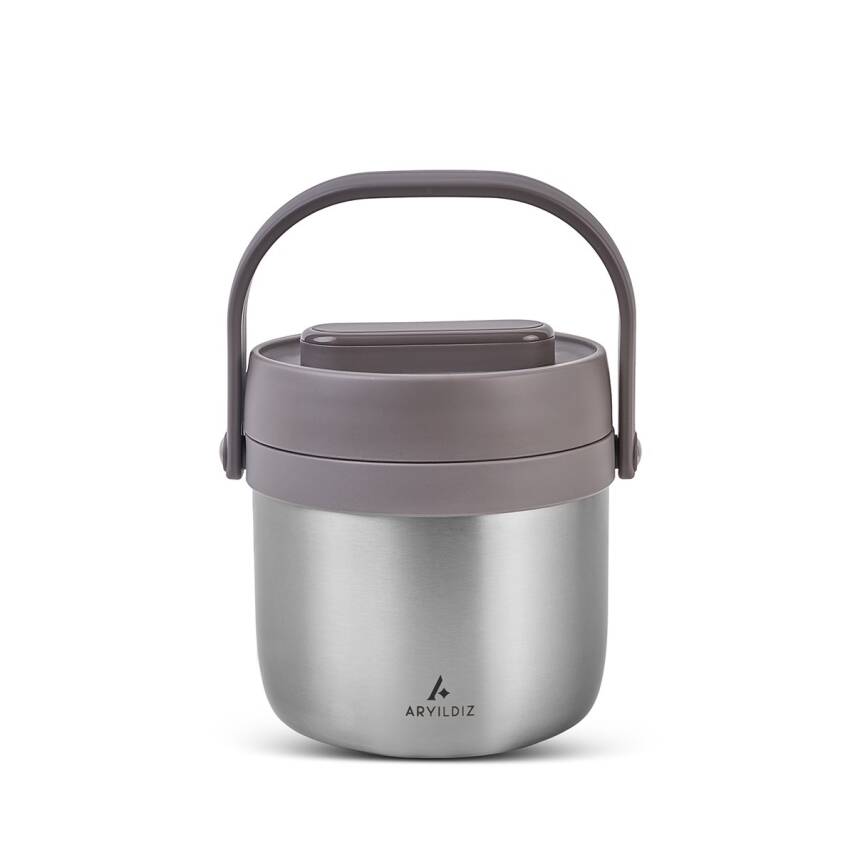 Aryıldız AR262283 Bento Lunch Box Yemek Termosu Yuvarlak Steel 1400 Ml - 1