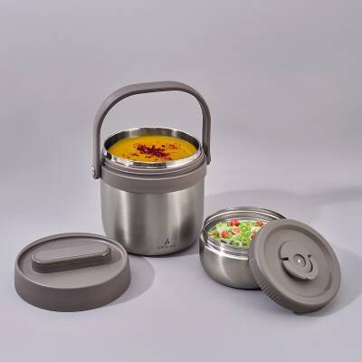 Aryıldız AR262283 Bento Lunch Box Yemek Termosu Yuvarlak Steel 1400 Ml - 2