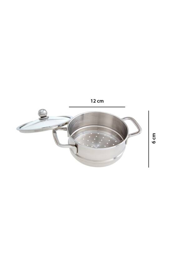 Baby Steel 6 Parça Mini Çelik Tencere Seti - 6