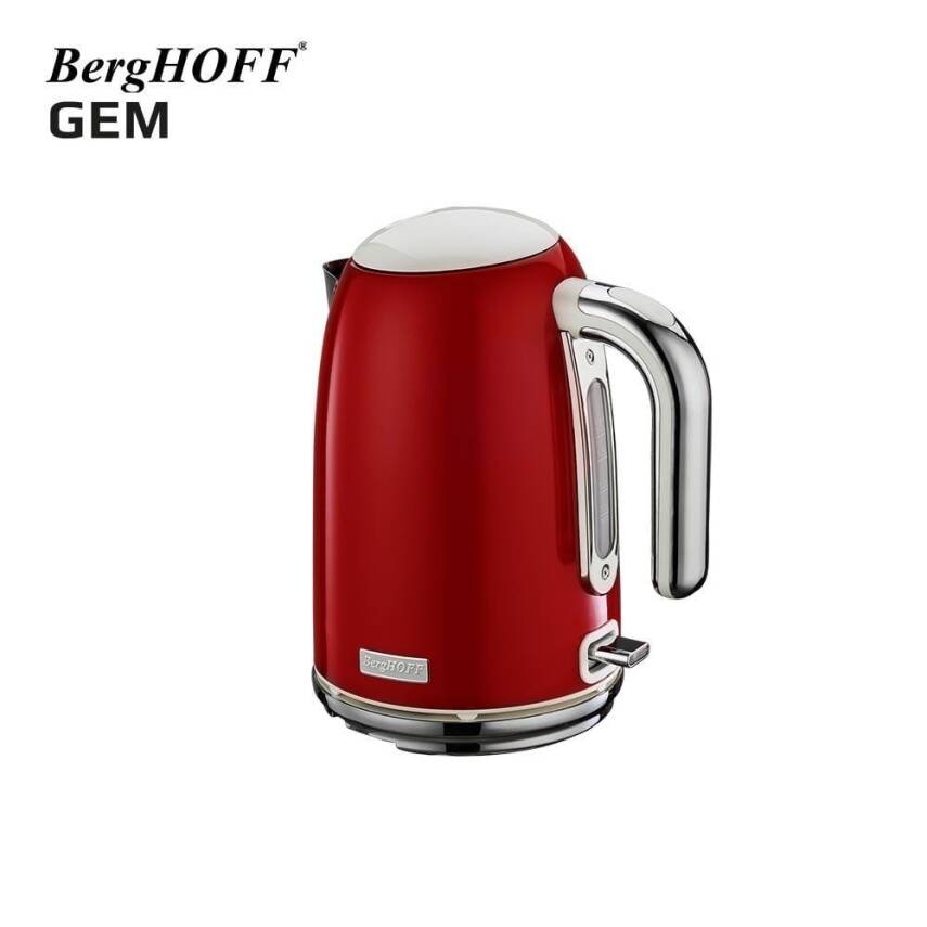 Berghoff GEM RETRO Kırmızı Filtre Kahve Makinesi + 1,7 Lt Retro Kettle Su Isıtıcı - 2