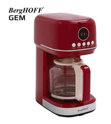 Berghoff GEM RETRO Kırmızı Filtre Kahve Makinesi + 1,7 Lt Retro Kettle Su Isıtıcı - 4
