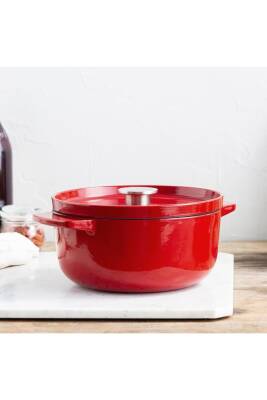 Cc006057-001 3.3 Litre 22 Cm. Döküm Demir Tencere - Kırmızı - 3