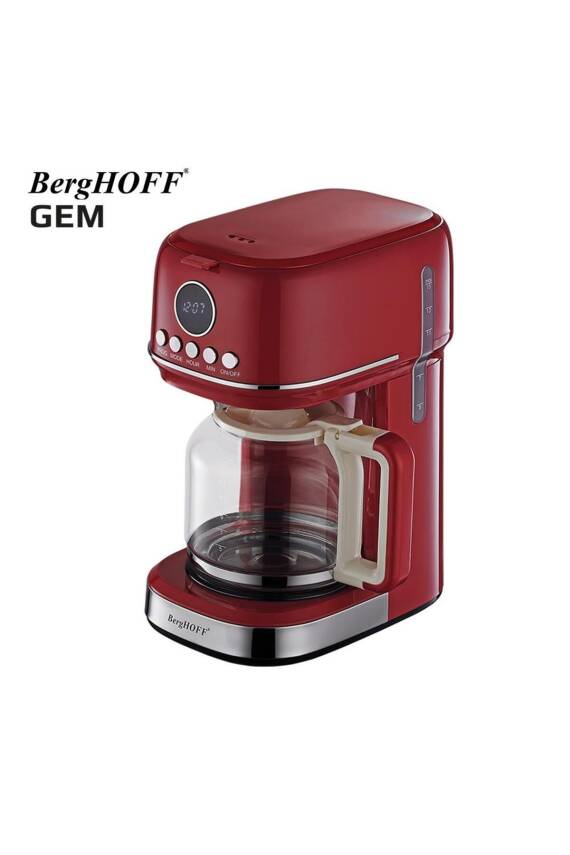 Gem Retro 15 Bardak Kırmızı Filtre Kahve Makinesi - 7950402 - 1