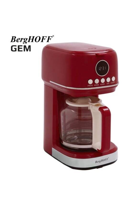 GEM RETRO Kırmızı Filtre Kahve Makinesi + 1,7 Lt Retro Kettle Su Isıtıcı - 4