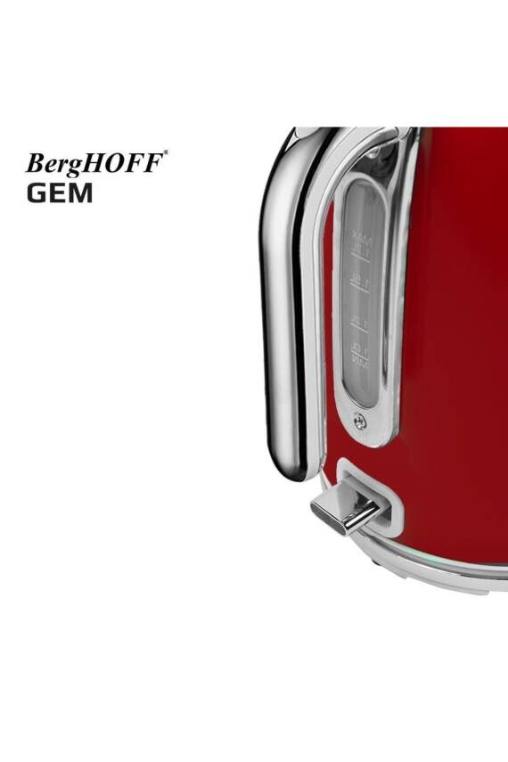 GEM RETRO Kırmızı Filtre Kahve Makinesi + 1,7 Lt Retro Kettle Su Isıtıcı - 5