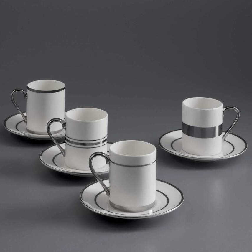 Jumbo 1000024957002 Luces Platin 4 Kişilik Kahve Fincan Takımı - 1