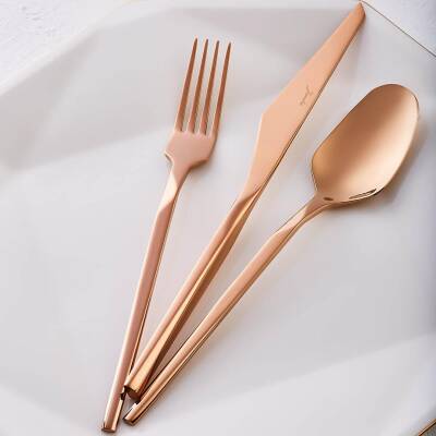 Jumbo 500.01.01.6705 5100 Quartz Titanyum Bronz Çatal Kaşık Bıçak SET 84 Parça 12 Kişilik - JUMBO (1)