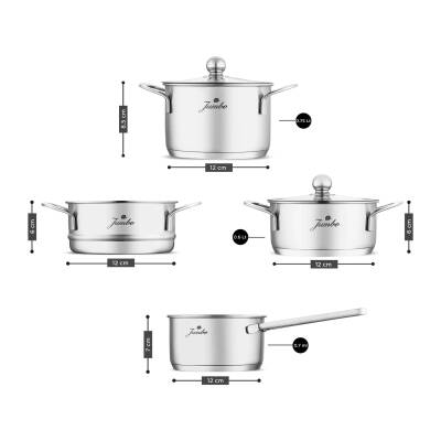 Jumbo New Baby Steel 6 Parça Çelik Mini Tencere Seti - 3