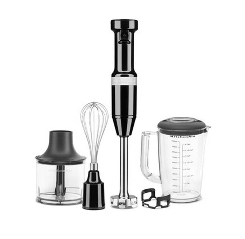 KitchenAid 5KHBV83EOB 180 Watt Aksesuarlı Parlak Siyah El Blenderı - 1