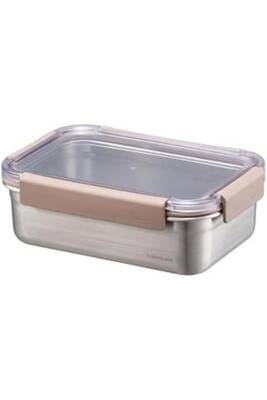 Paslanmaz Çelik Fırın - Saklama Kabı Dörtgen Kilitli 1 Lt - Kahverengi - Lock & Lock