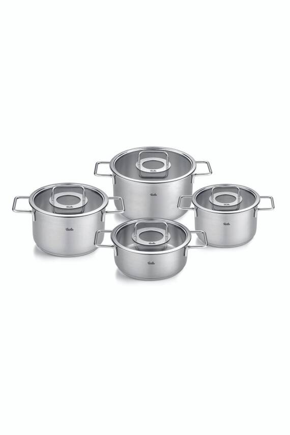 Pure Collection 8 Parça Cam Kapak Çelik Tencere Seti - 1