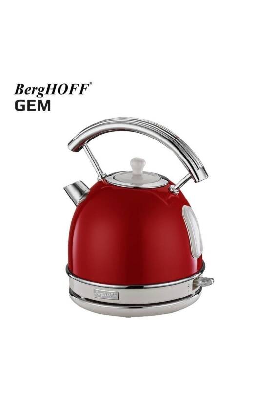 RETRO Kırmızı Filtre Kahve Makinesi + Retro Su Isıtıcı Kettle Yuvarlak - 2