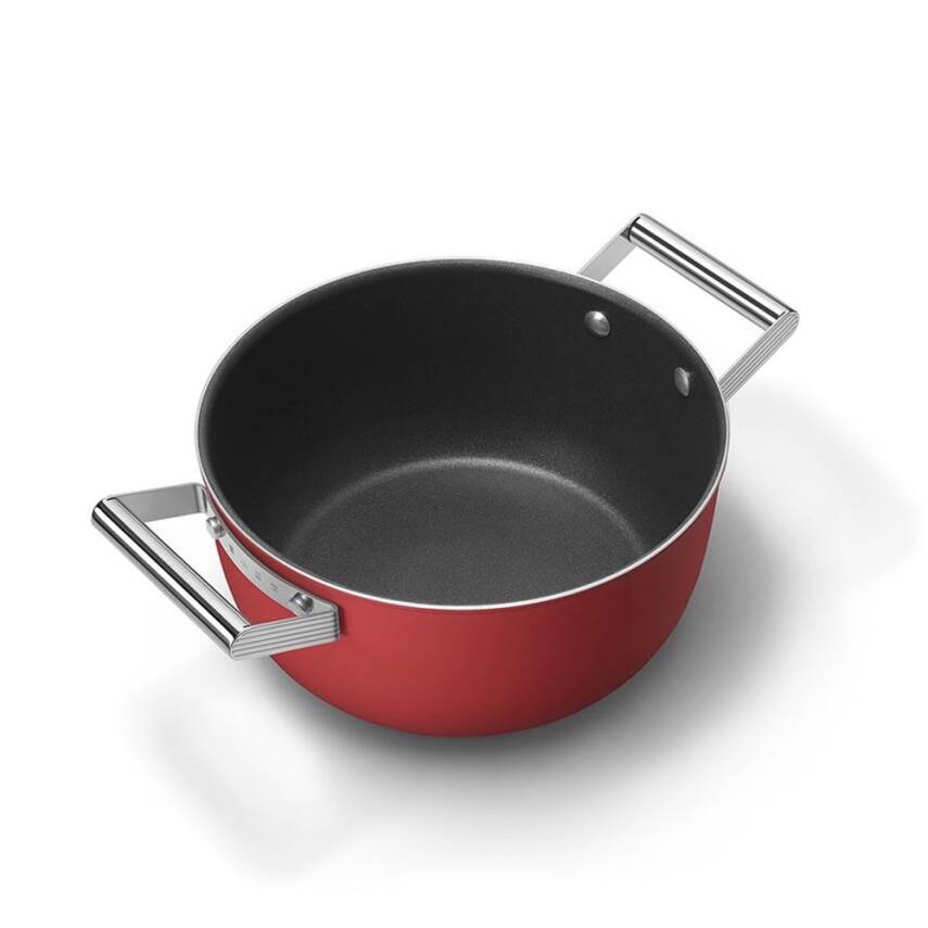 Smeg CKFC2411RDM 50's Style Kırmızı Güveç Derin Tencere 24 cm - 5