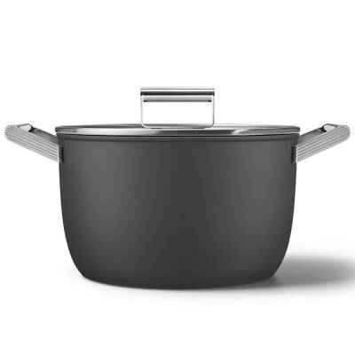 Smeg CKFC2611BLM 50's Style Siyah Güveç Derin Tencere 26 cm - SMEG (1)