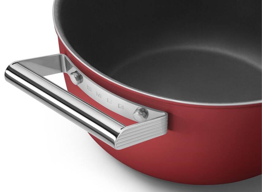 Smeg CKFC2611RDM 50's Style Kırmızı Güveç Derin Tencere 26 cm - 6