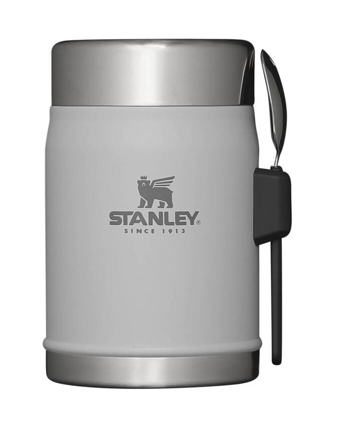 Stanley Klasik Paslanmaz Çelik Koyu Beyaz Yemek Termosu Kaşıklı 0,40 LT - 1