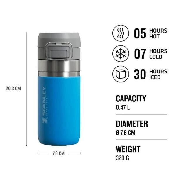 Stanley The Quick Flip Mavi Paslanmaz Çelik Termos 0.47 LT - 1