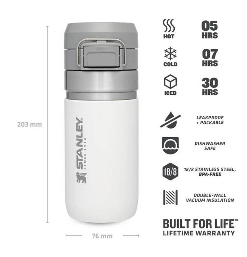 Stanley The Quick Flip Paslanmaz Çelik Beyaz Termos Bardak 0.47 Litre - 3