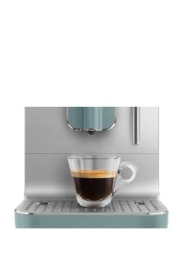 Süt Köpürtme Özellikli Espresso Otomatik Kahve Makinesi Zümrüt Yeşili 50ler Stili Estetiği - 7