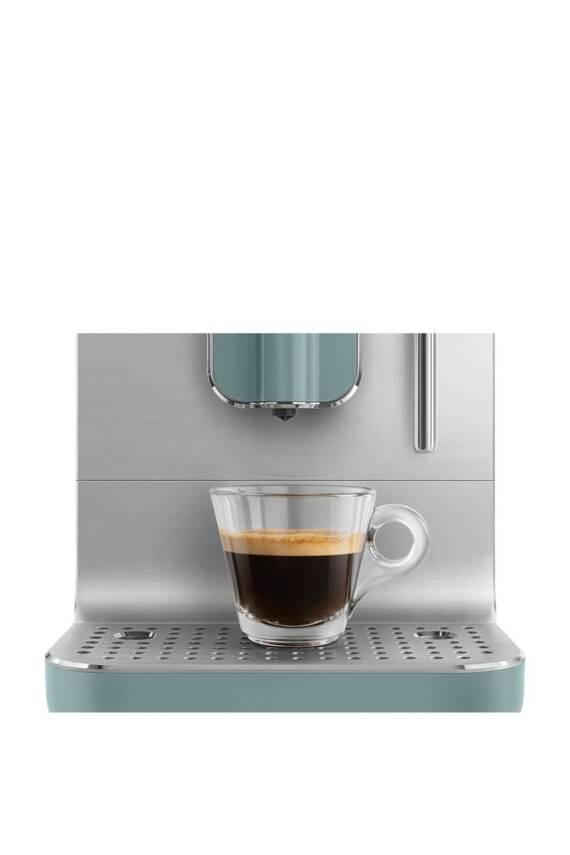 Süt Köpürtme Özellikli Espresso Otomatik Kahve Makinesi Zümrüt Yeşili 50ler Stili Estetiği - 7