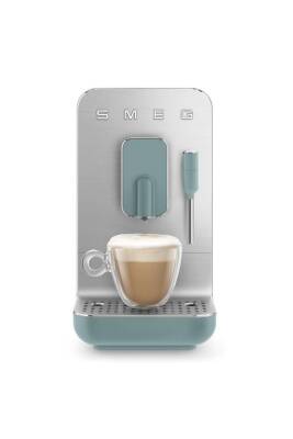 Süt Köpürtme Özellikli Espresso Otomatik Kahve Makinesi Zümrüt Yeşili 50ler Stili Estetiği - 8