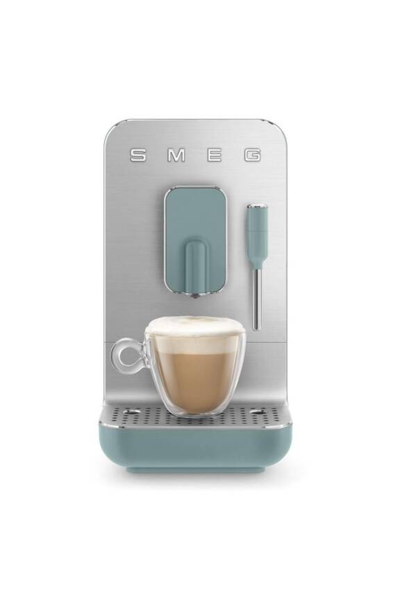 Süt Köpürtme Özellikli Espresso Otomatik Kahve Makinesi Zümrüt Yeşili 50ler Stili Estetiği - 8