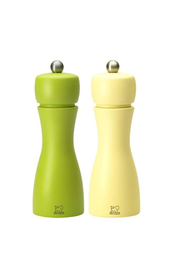 Tahıtı K. Biber Tuz Değirmeni 2 Li Set 15 Cm Sarı Yeşil - 1