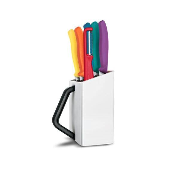 Victorinox 6.7126.6C1 Swiss Classic 7li Soyma Bıçağı Blok Set, Renkli - 1