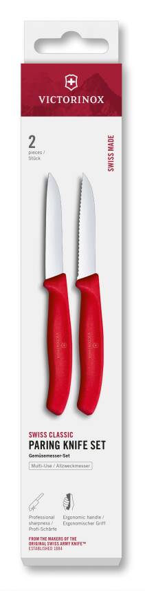 Victorinox 6.7491.2C1 Swiss Classic 2li Soyma Bıçağı Set, Kırmızı - 1