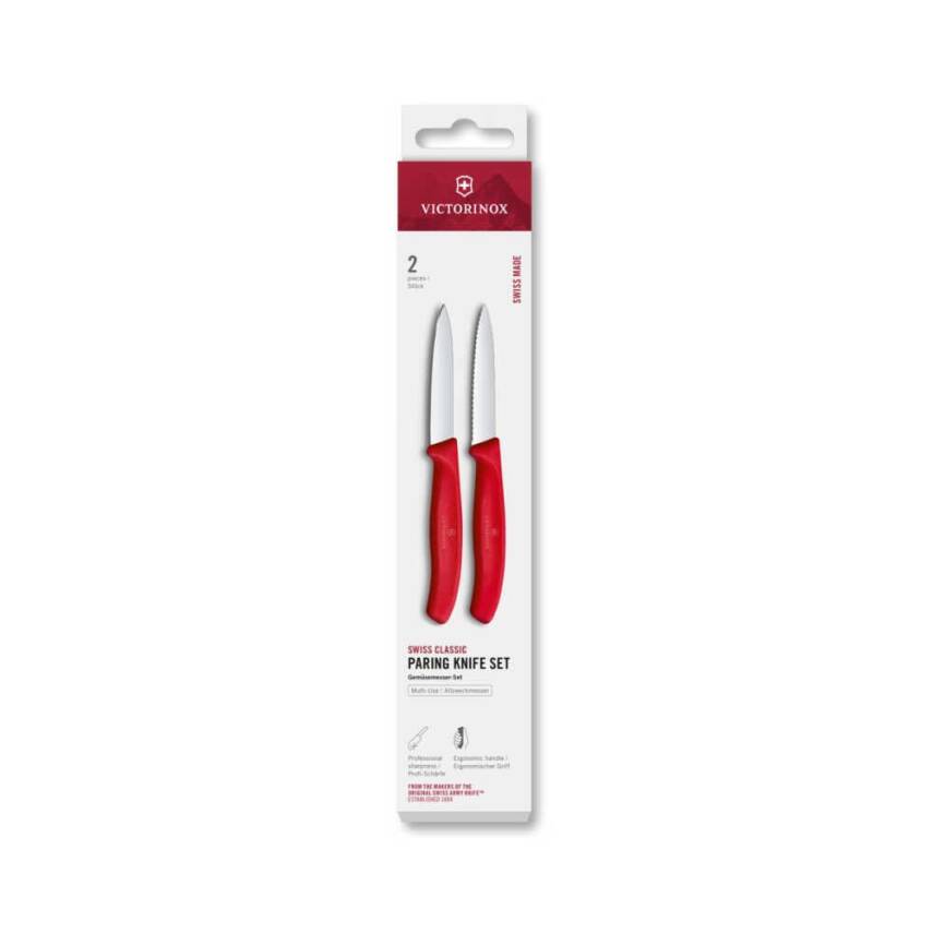 Victorinox 6.7691.2C1 Swiss Classic 2li Soyma Bıçağı Set, Kırmızı - 1