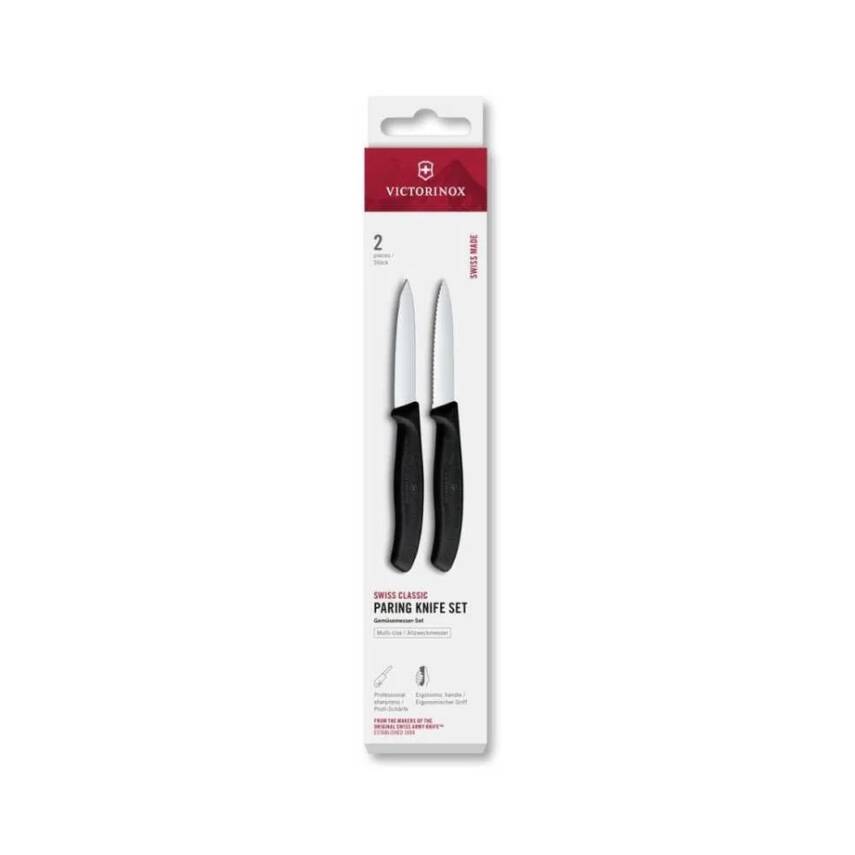 Victorinox 6.7693.2 Swiss Classic 2li Soyma Bıçağı Set, Siyah - 1
