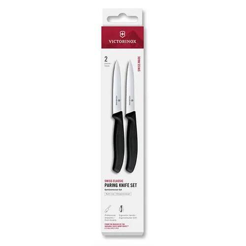 Victorinox 6.7793.2 Swiss Classic 2li 10cm Soyma Bıçağı Set, Siyah - 1