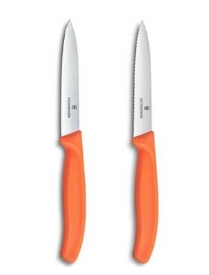 Victorinox 6.7799.2C1 Swiss Classic 2li 10cm Soyma Bıçağı Set, Turuncu - VİCTORİNOX (1)